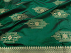 Green Banarasi Handloom Pure Katan Silk Dupatta - Luxurion World