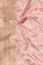 Pink Banarasi Handloom Pure Katan Silk Dupatta - Luxurion World