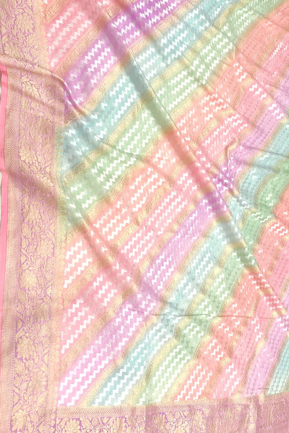 Multicolor Banarasi Handloom Georgette Dupatta