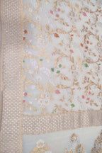 Dyeable Banarasi Handloom Pure Georgette Dupatta - Luxurion World