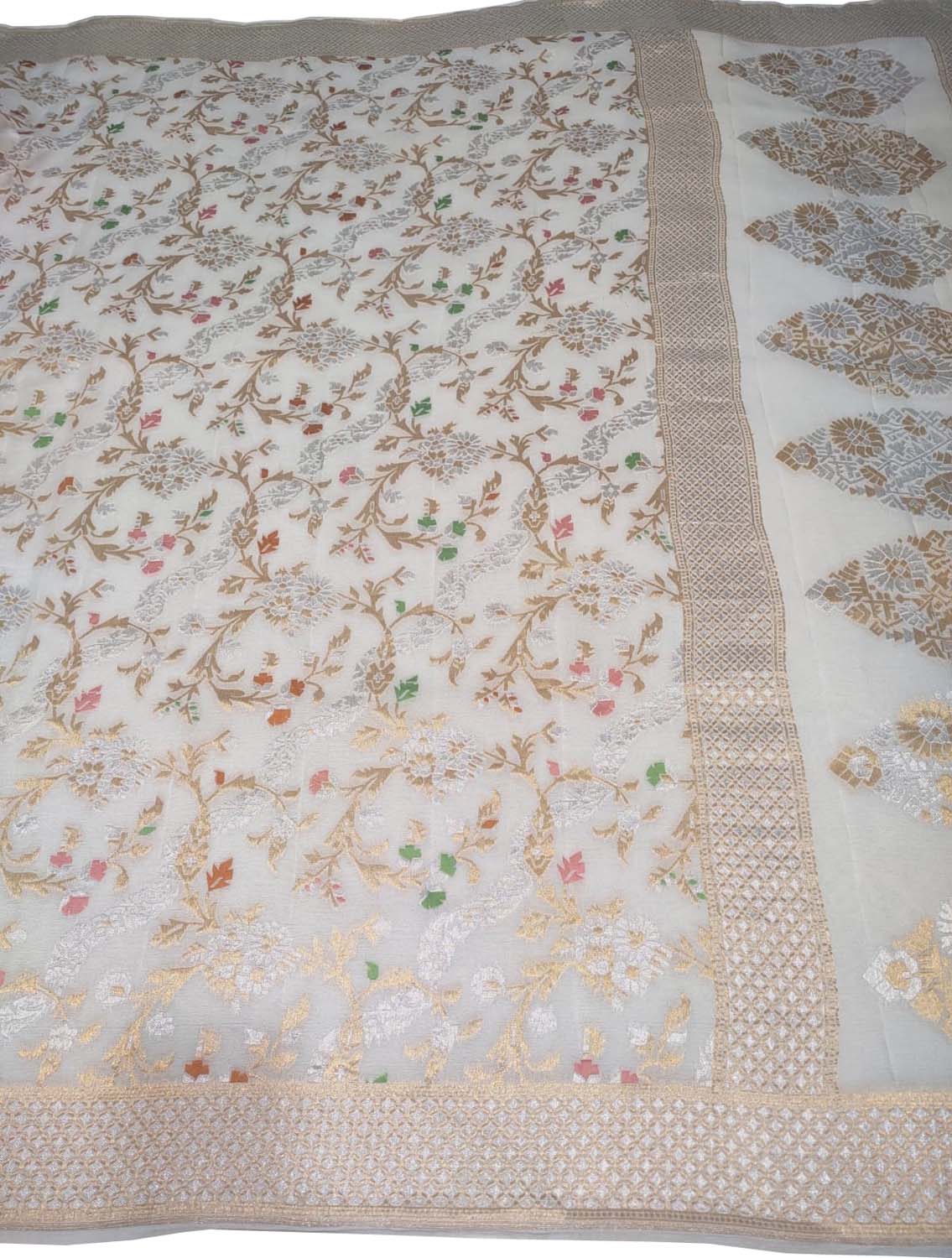 Dyeable Banarasi Handloom Pure Georgette Dupatta - Luxurion World