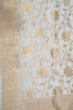 Dyeable Banarasi Handloom Pure Georgette Dupatta - Luxurion World