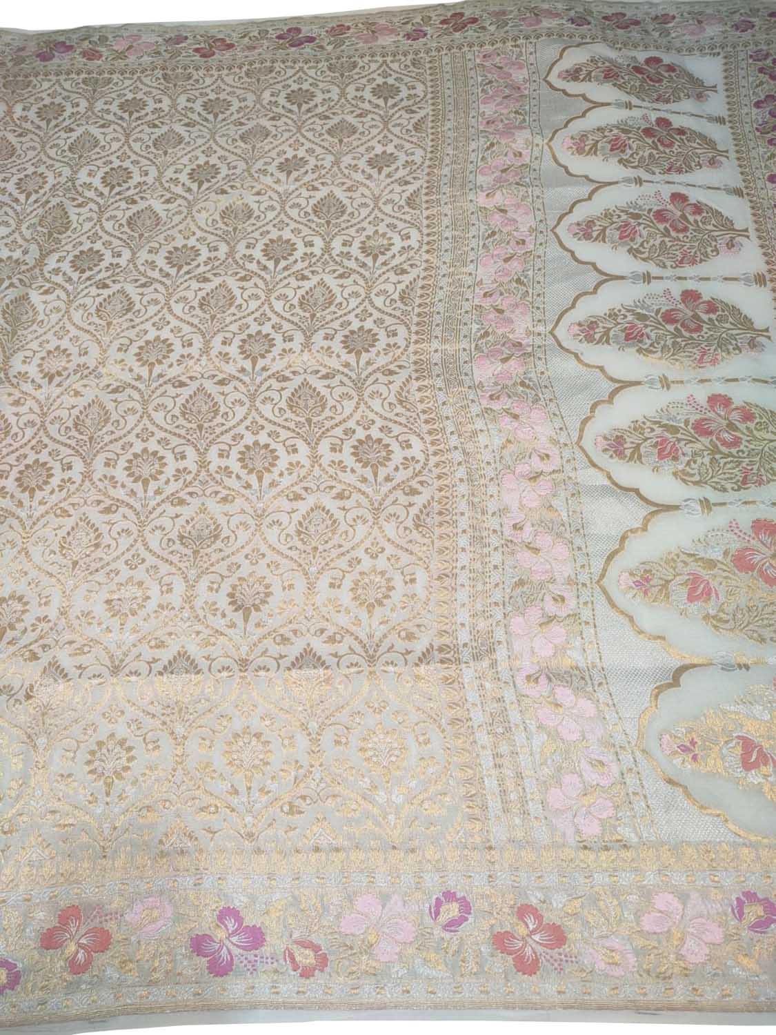 Dyeable Banarasi Handloom Pure Georgette Dupatta - Luxurion World