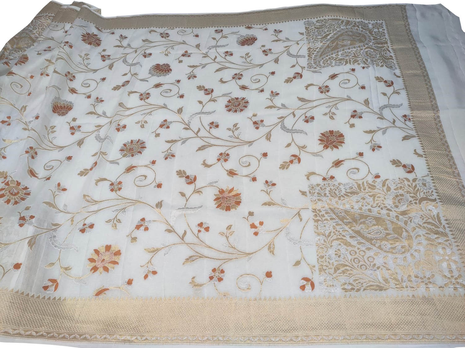 Dyeable Banarasi Handloom Pure Georgette Dupatta - Luxurion World