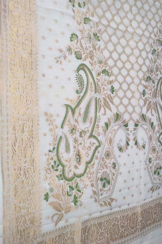 Dyeable Banarasi Handloom Pure Georgette Dupatta - Luxurion World