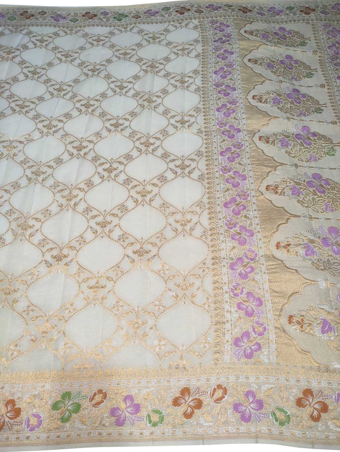 Dyeable Banarasi Handloom Pure Georgette Dupatta - Luxurion World