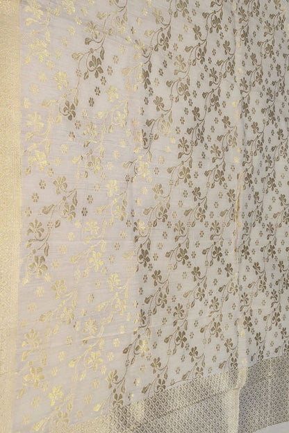 Dazzling Dyeable Banarasi Handloom Moonga Silk Dupatta - Luxurion World