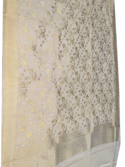 Dazzling Dyeable Banarasi Handloom Moonga Silk Dupatta - Luxurion World
