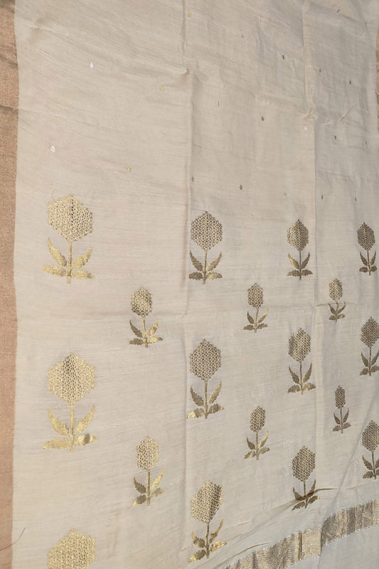 Dazzling Dyeable Banarasi Handloom Moonga Silk Dupatta - Luxurion World