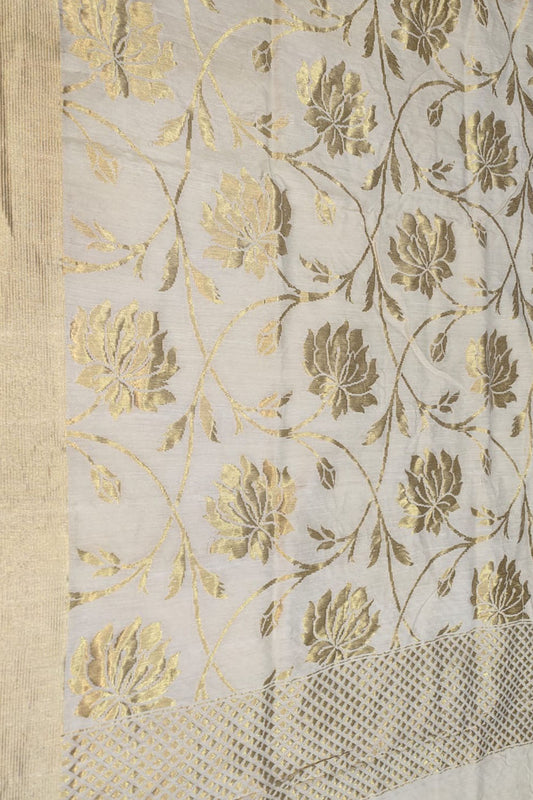 Dazzling Dyeable Banarasi Handloom Moonga Silk Dupatta - Luxurion World