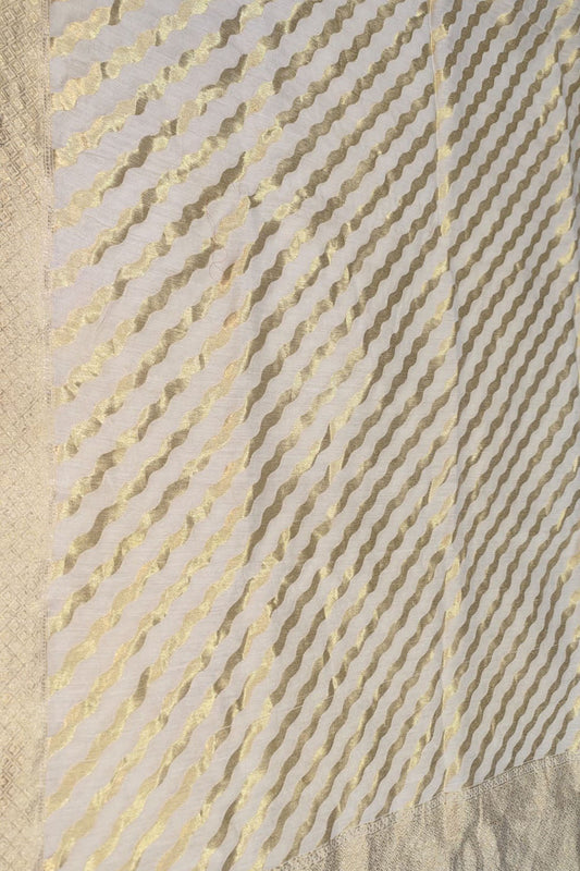 Dazzling Dyeable Banarasi Handloom Moonga Silk Dupatta - Luxurion World