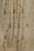 Exquisite Pastel Moonga Silk Dupatta - Handloom Banarasi Brush Dye - Luxurion World