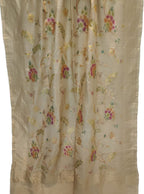 Exquisite Pastel Moonga Silk Dupatta - Handloom Banarasi Brush Dye - Luxurion World