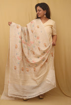 Dyeable Banarasi Handloom Pure Tussar Georgette Dupatta - Luxurion World