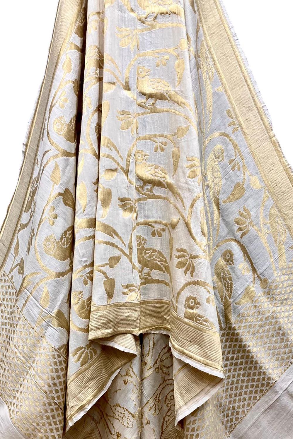 Dyeable Banarasi Handloom Moonga Silk Dupatta - Luxurion World