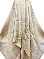 Dyeable Banarasi Handloom Moonga Silk Dupatta - Luxurion World