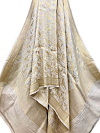 Dyeable Banarasi Handloom Moonga Silk Dupatta - Luxurion World