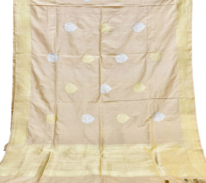 Pastel Banarasi Handloom Pure Katan Silk Dupatta - Luxurion World