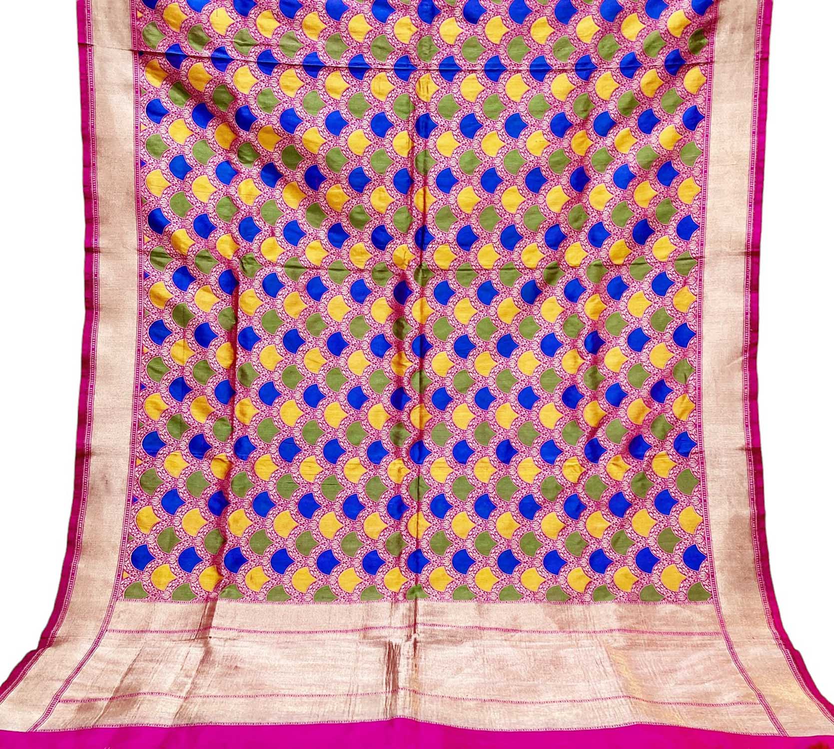 Pink Banarasi Handloom Pure Katan Silk Dupatta - Luxurion World