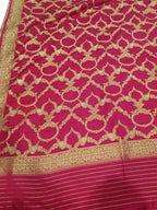 Pink Banarasi Silk Dupatta - Luxurion World