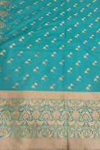 Blue Banarasi Silk Dupatta - Luxurion World