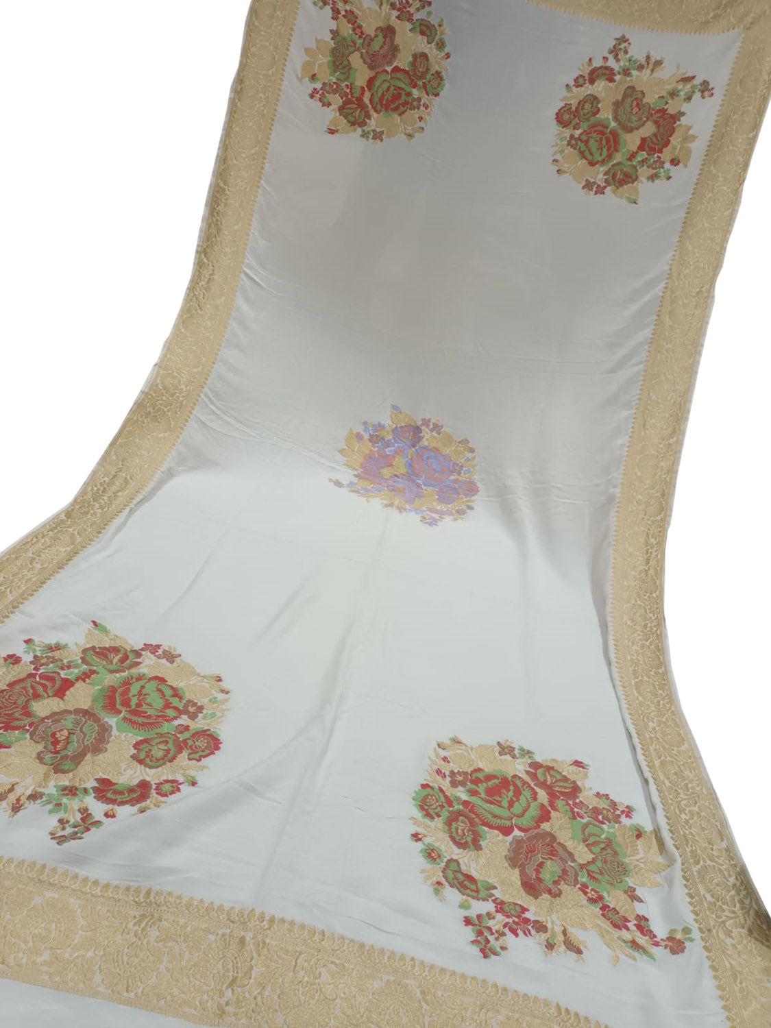 Dazzling Dyeable Banarasi Handloom Tussar Georgette Meenakari Dupatta - Luxurion World
