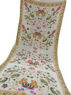 Dazzling Meenakari Dupatta: Exquisite Dyeable Banarasi Handloom Tussar Georgette - Luxurion World