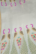 Elegant Dyeable Banarasi Handloom Tussar Georgette Meenakari Dupatta - Luxurion World