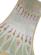 Elegant Dyeable Banarasi Handloom Tussar Georgette Meenakari Dupatta - Luxurion World