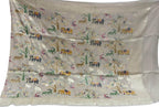 Pastel Banarasi Handloom Brush Dye Pure Moonga Silk Dupatta - Luxurion World