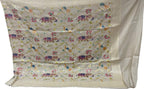 Pastel Banarasi Handloom Brush Dye Pure Moonga Silk Dupatta - Luxurion World