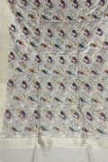 Pastel Banarasi Handloom Brush Dye Pure Moonga Silk Dupatta - Luxurion World