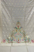 Pastel Banarasi Handloom Brush Dye Pure Moonga Silk Dupatta - Luxurion World