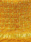 Yellow Bandhani Pure Gajji Silk Gharchola Dupatta - Luxurion World
