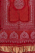 Red Bandhani Pure Gajji Silk Dupatta - Luxurion World