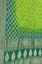 Green Bandhani Pure Georgette Dupatta - Luxurion World