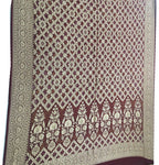 Brown Bandhani Pure Georgette Dupatta - Luxurion World