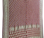 Maroon Bandhani Pure Georgette Dupatta - Luxurion World