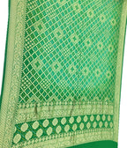 Green Bandhani Pure Georgette Dupatta - Luxurion World