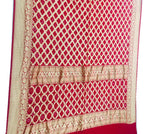 Red Bandhani Pure Georgette Dupatta - Luxurion World