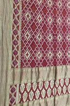 Maroon Bandhani Pure Georgette Dupatta - Luxurion World