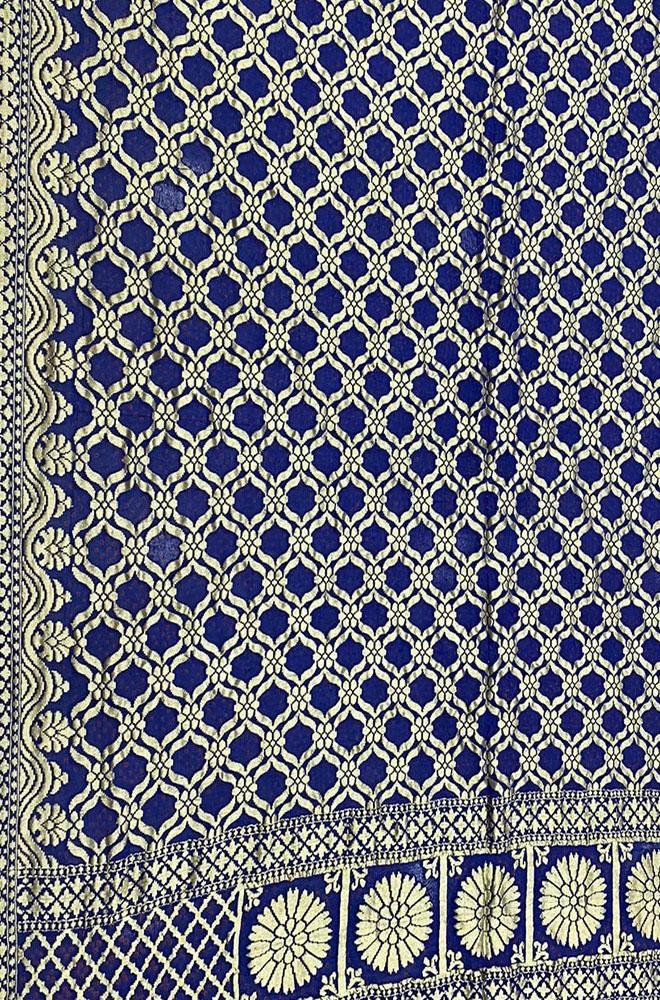 Blue Bandhani Pure Georgette Dupatta - Luxurion World
