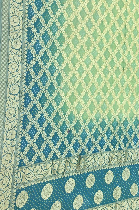 Blue Bandhani Pure Georgette Dupatta - Luxurion World