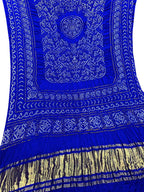 Blue Bandhani Gajji Silk Dupatta - Pure Elegance - Luxurion World
