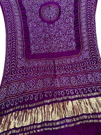 Elegant Purple Bandhani Silk Dupatta - Luxurion World