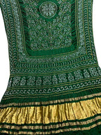 Handcrafted Green Bandhani Gajji Silk Dupatta - Luxurion World