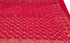 Pink Banarasi Bandhani Pure Moonga Silk Dupatta - Luxurion World
