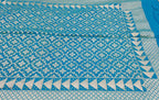 Blue Banarasi Bandhani Pure Moonga Silk Dupatta - Luxurion World
