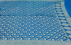 Blue Banarasi Bandhani Pure Moonga Silk Dupatta - Luxurion World