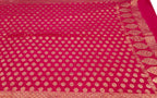 Pink Banarasi Bandhani Pure Moonga Silk Dupatta - Luxurion World